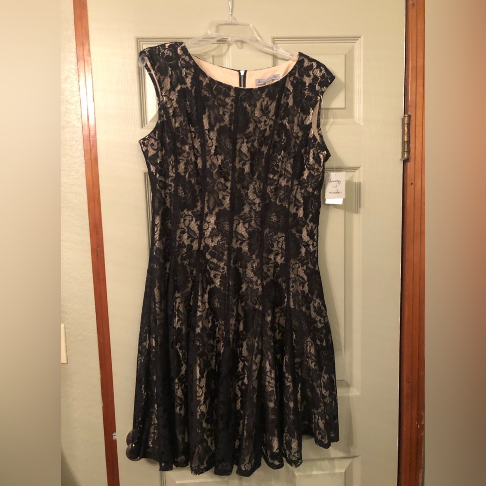 Danny and Nicole Dress, black lace dress size 16